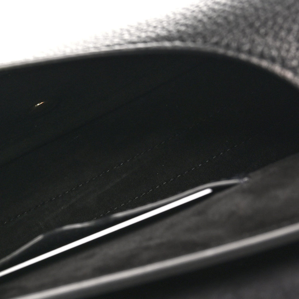 Grained Calfskin Medium Bobby Flap Black