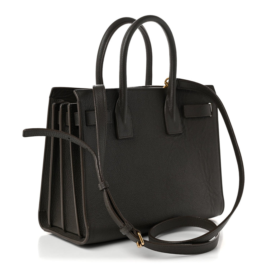 Grained Calfskin Baby Sac De Jour Fog