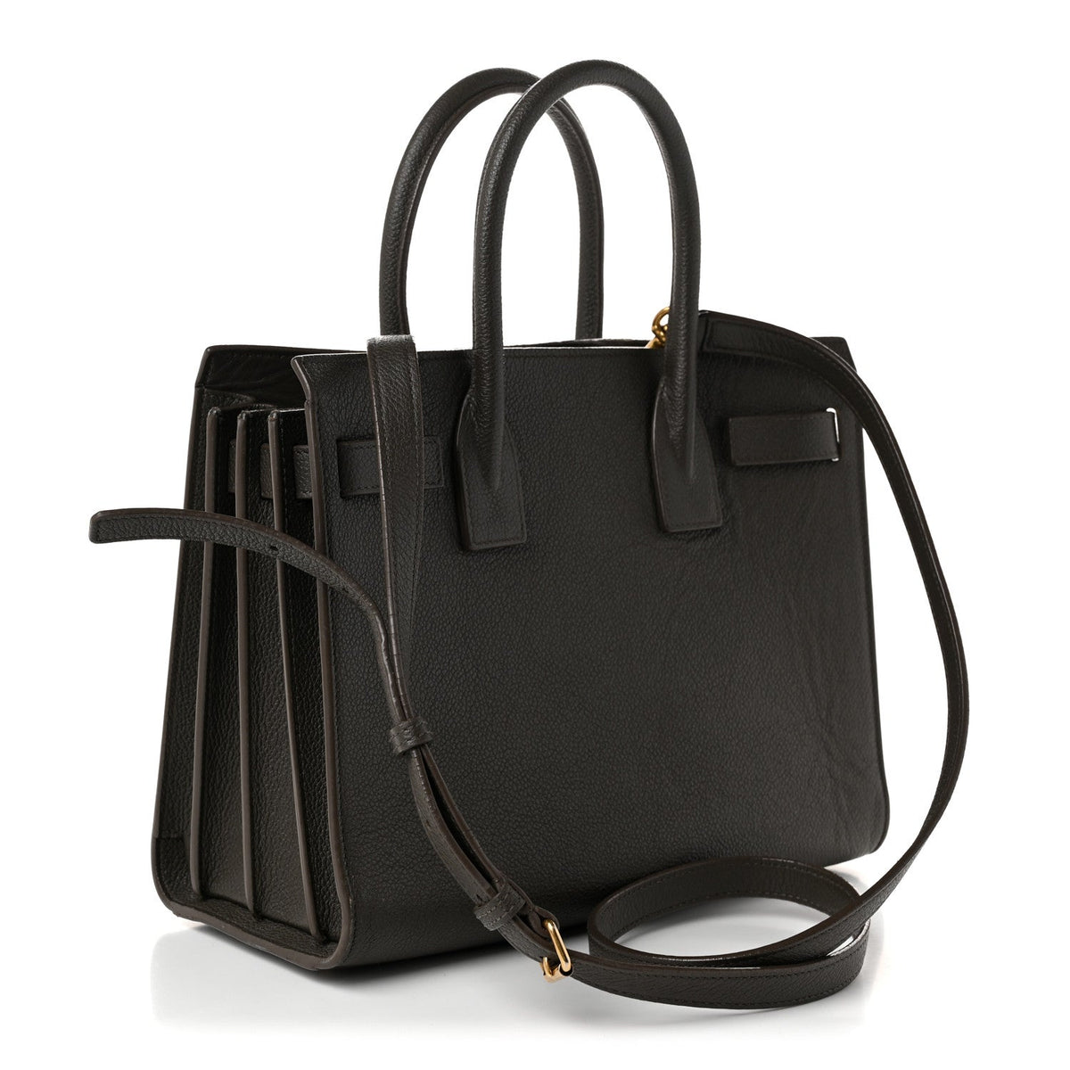 Grained Calfskin Baby Sac De Jour Fog