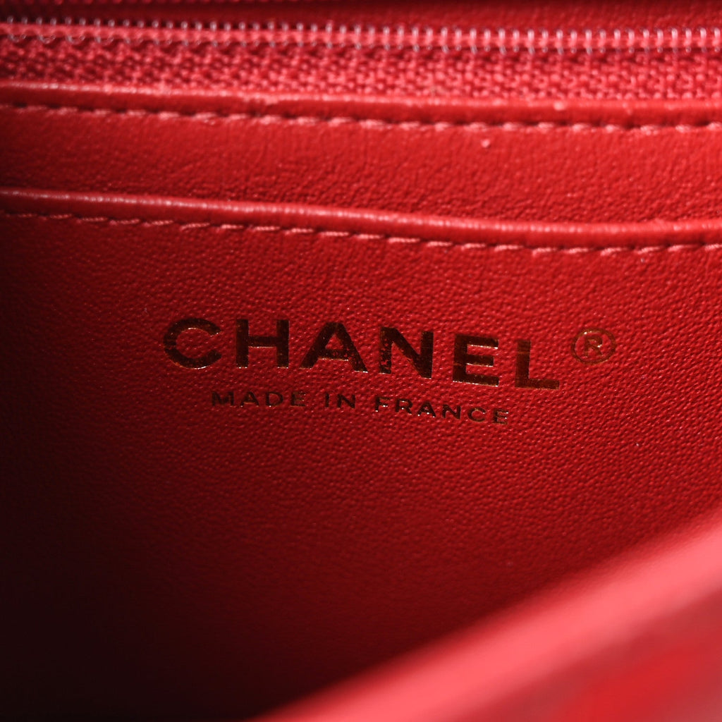 Aged Calfskin Quilted 2.55 Reissue Mini Flap Red