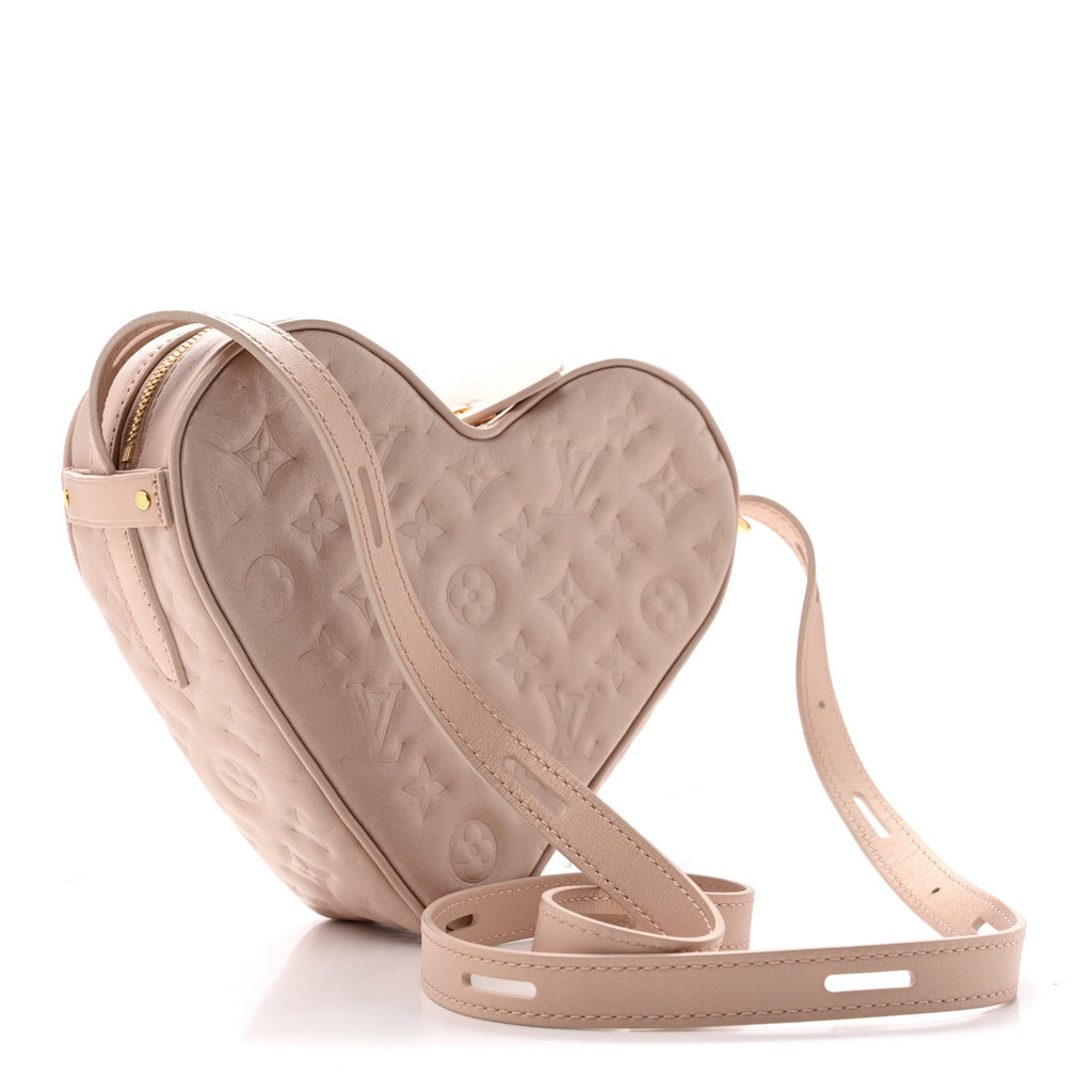 Lambskin Embossed Monogram Fall In Love Sac Coeur Light Pink