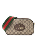 GG Supreme Monogram Web Neo Vintage Shoulder Bag Beige New Acero Crop