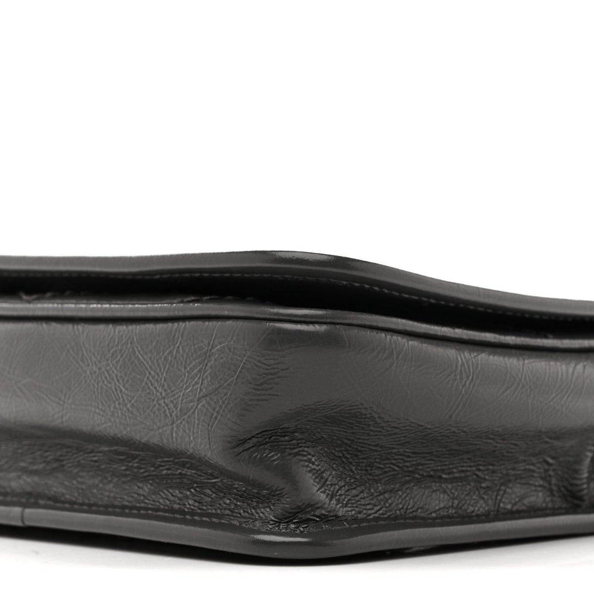 Crinkled Calfskin Matelasse Monogram Niki Chain Wallet Storm