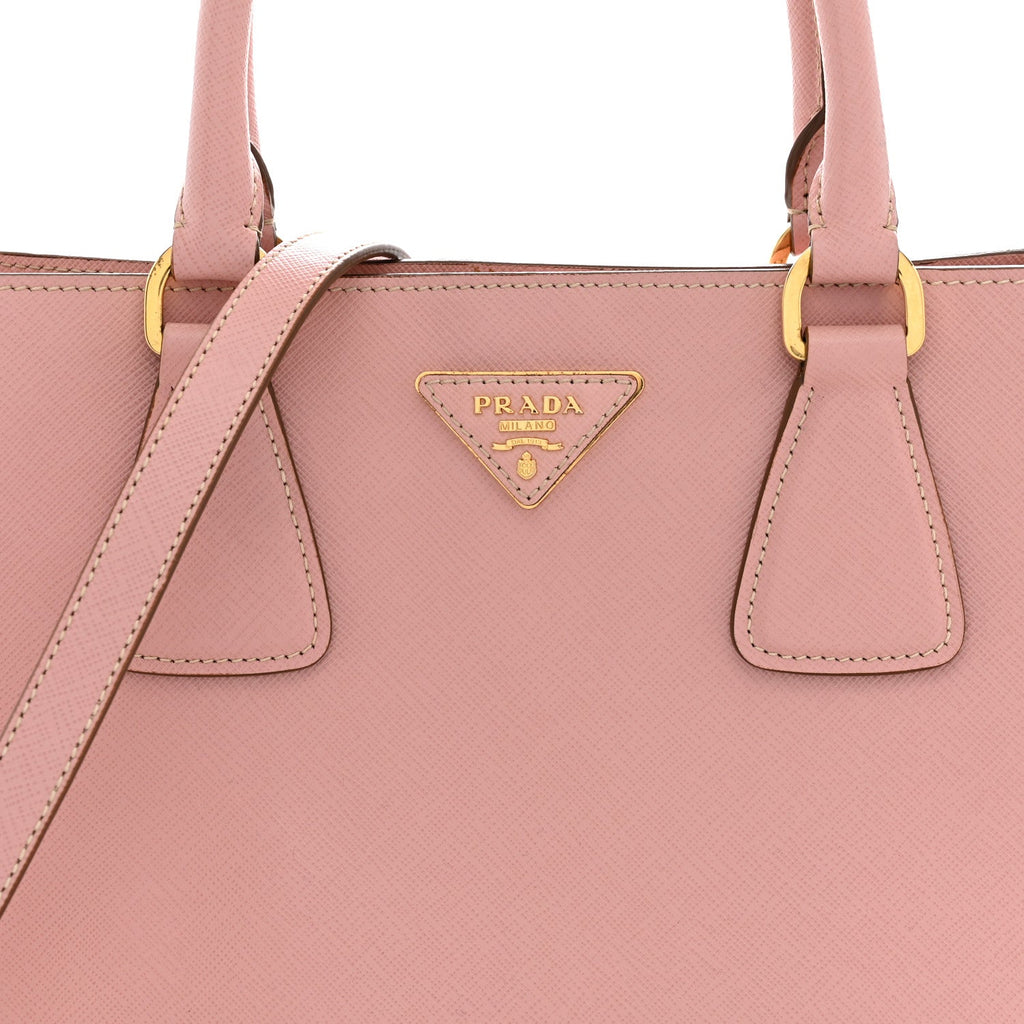 Saffiano Lux Medium Bi-Color Tote Orchidea Talco