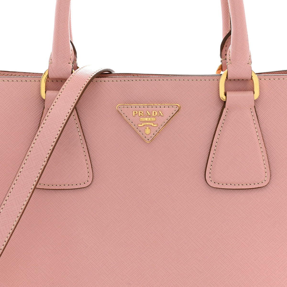 Saffiano Lux Medium Bi-Color Tote Orchidea Talco