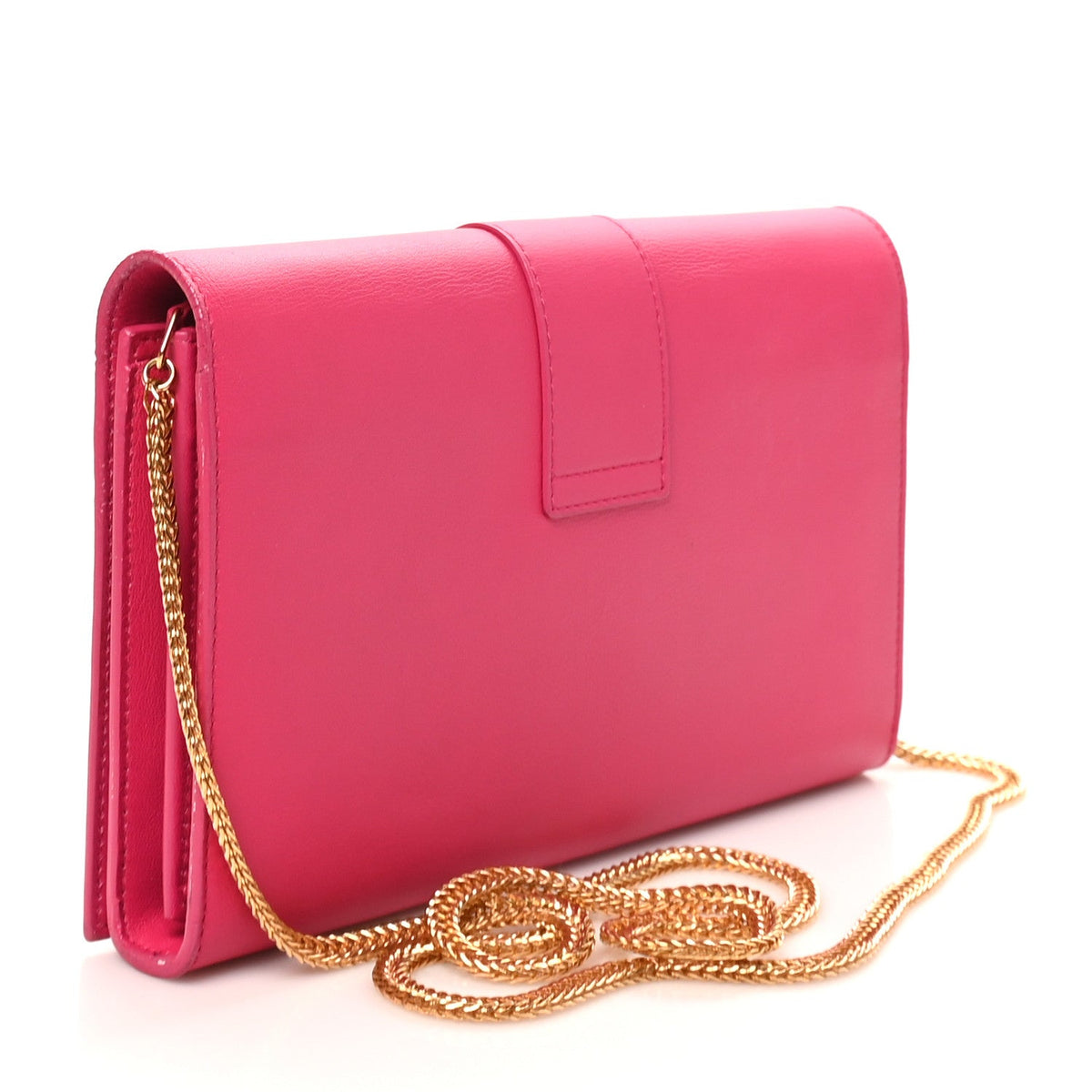 Calfskin Classic Y Ligne Chain Wallet Bubblegum