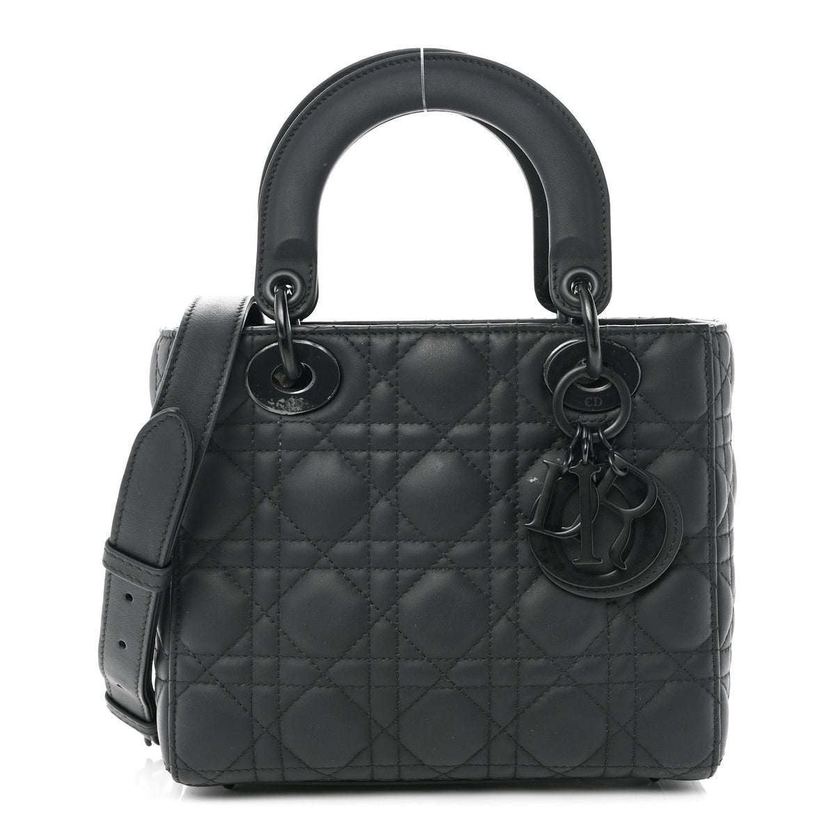 Ultra Matte Calfskin Cannage Small My ABCDior Lady Dior Black