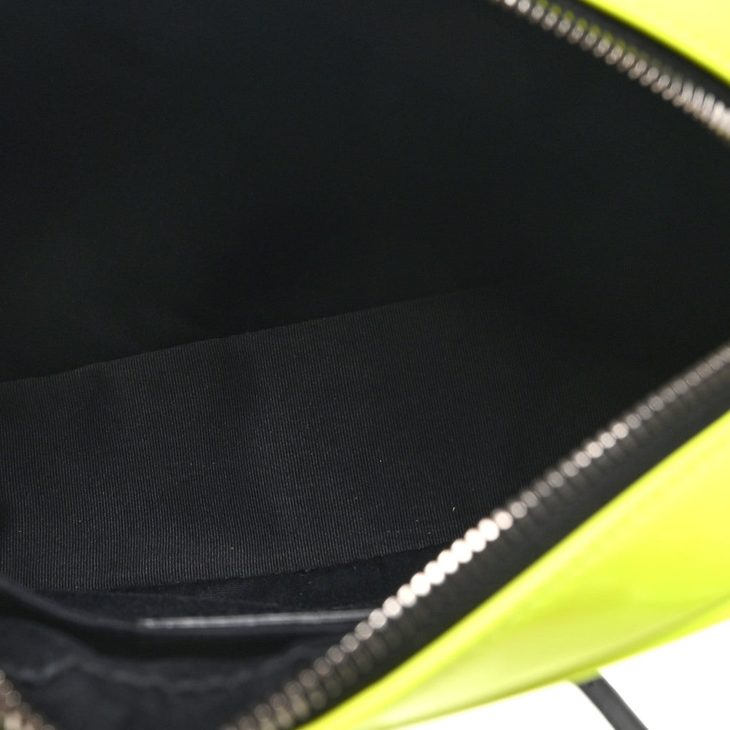 Patent Calfskin Matelasse Monogram Lou Camera Bag Neon Yellow