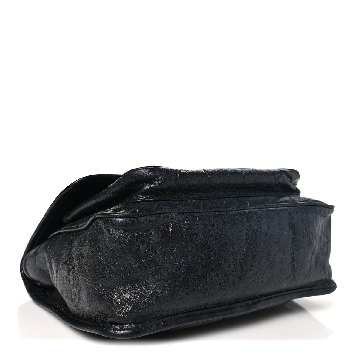 Crinkled Calfskin Matelasse Monogram Medium Niki Chain Satchel Storm