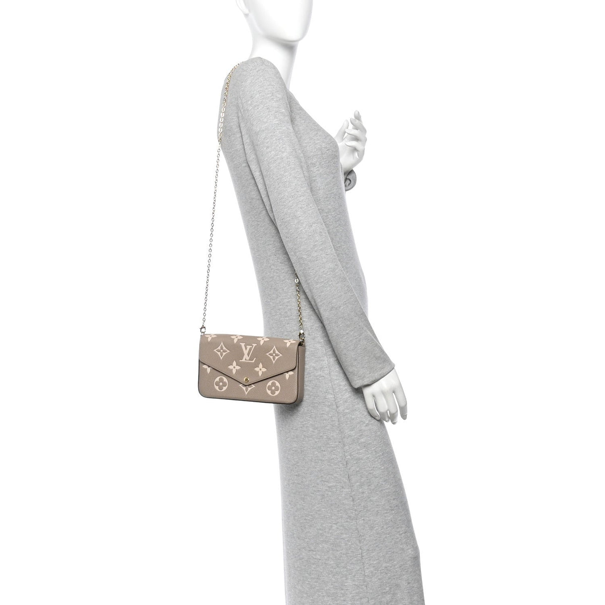 Empreinte Monogram Giant Felicie Pochette Tourterelle Creme