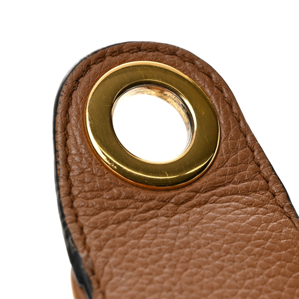 Vitello Phenix Small Zippered Messenger Hobo Caramel