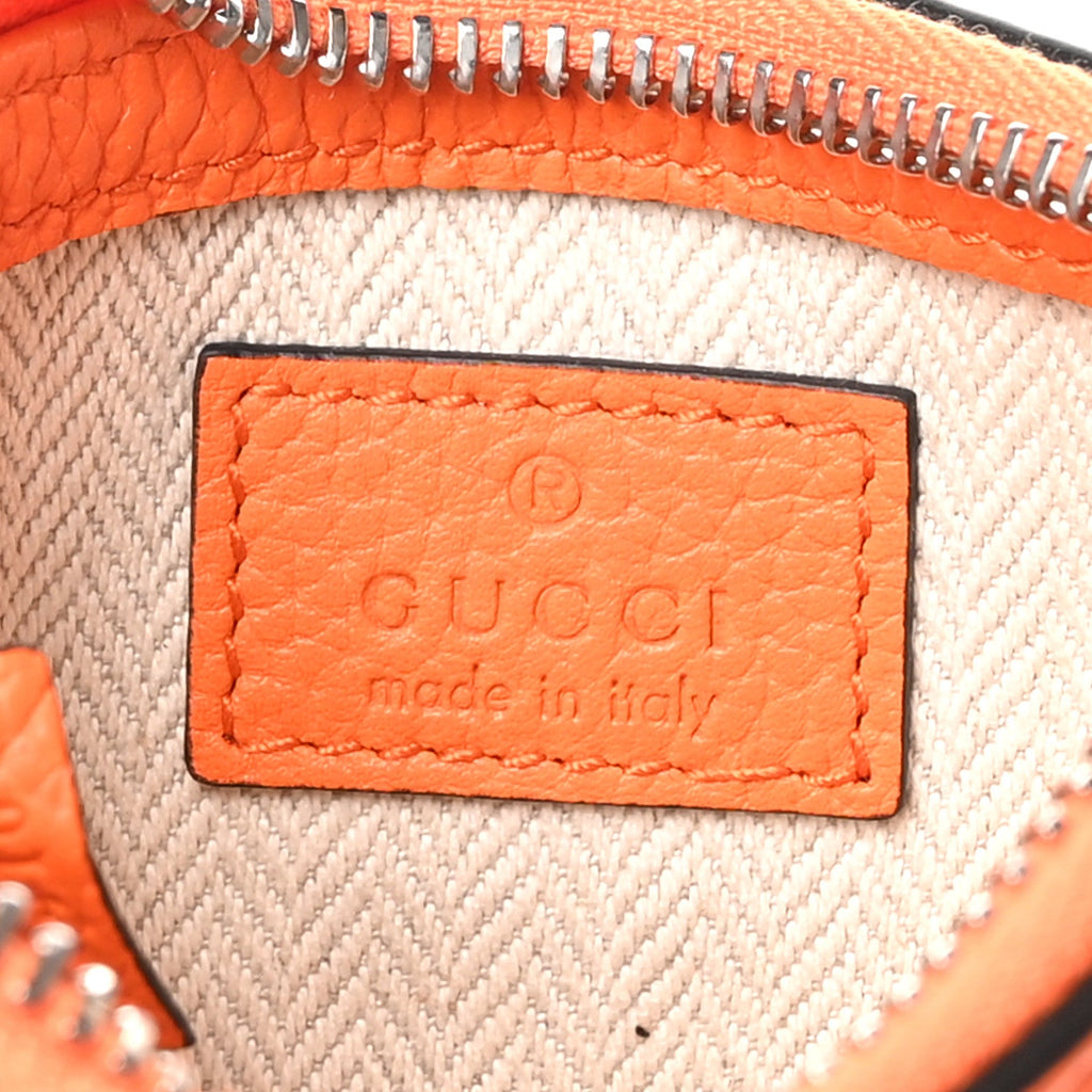 Pebbled Calfskin Mini B Shoulder Bag Orange