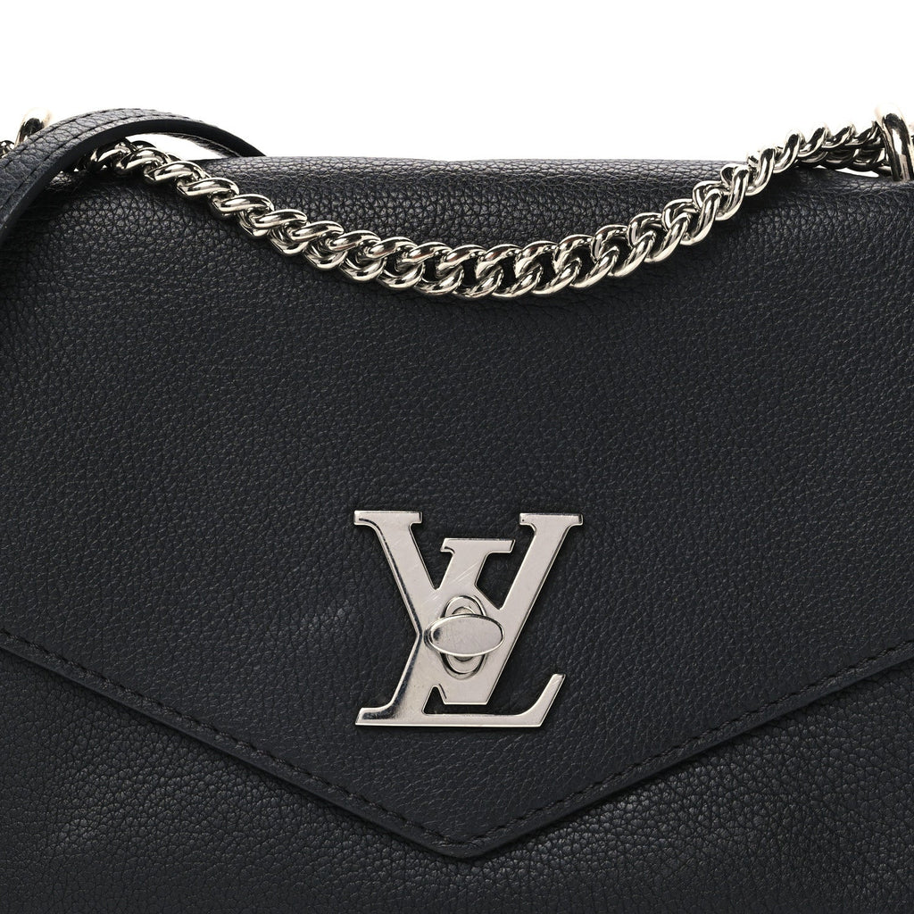 Soft Calfskin Mylockme Chain Bag BB Black