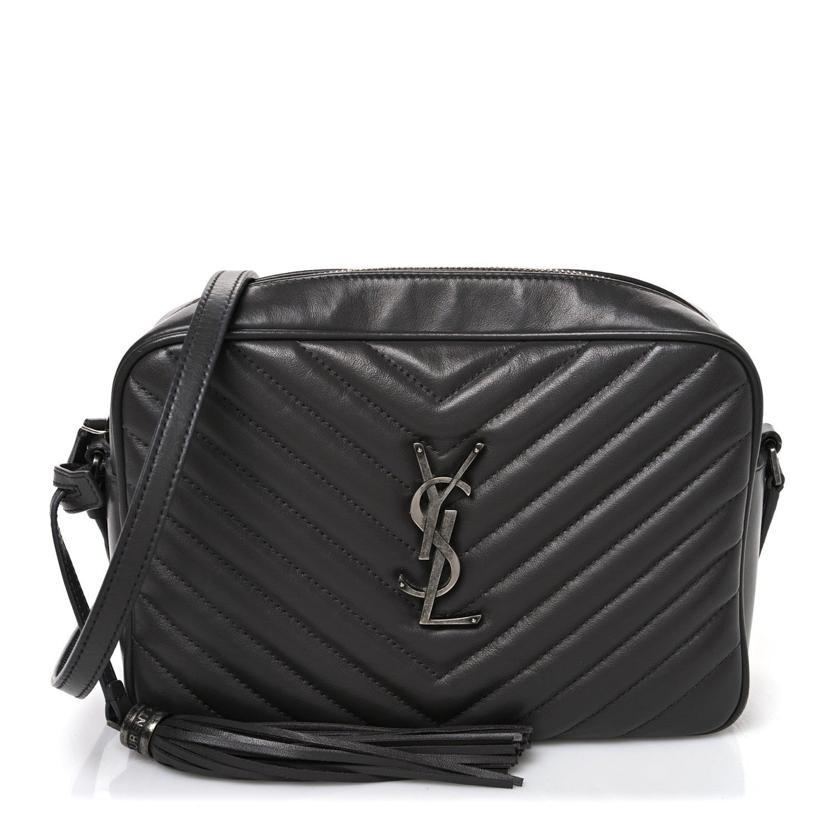 Calfskin Matelasse Monogram Lou Camera Bag Asphalt