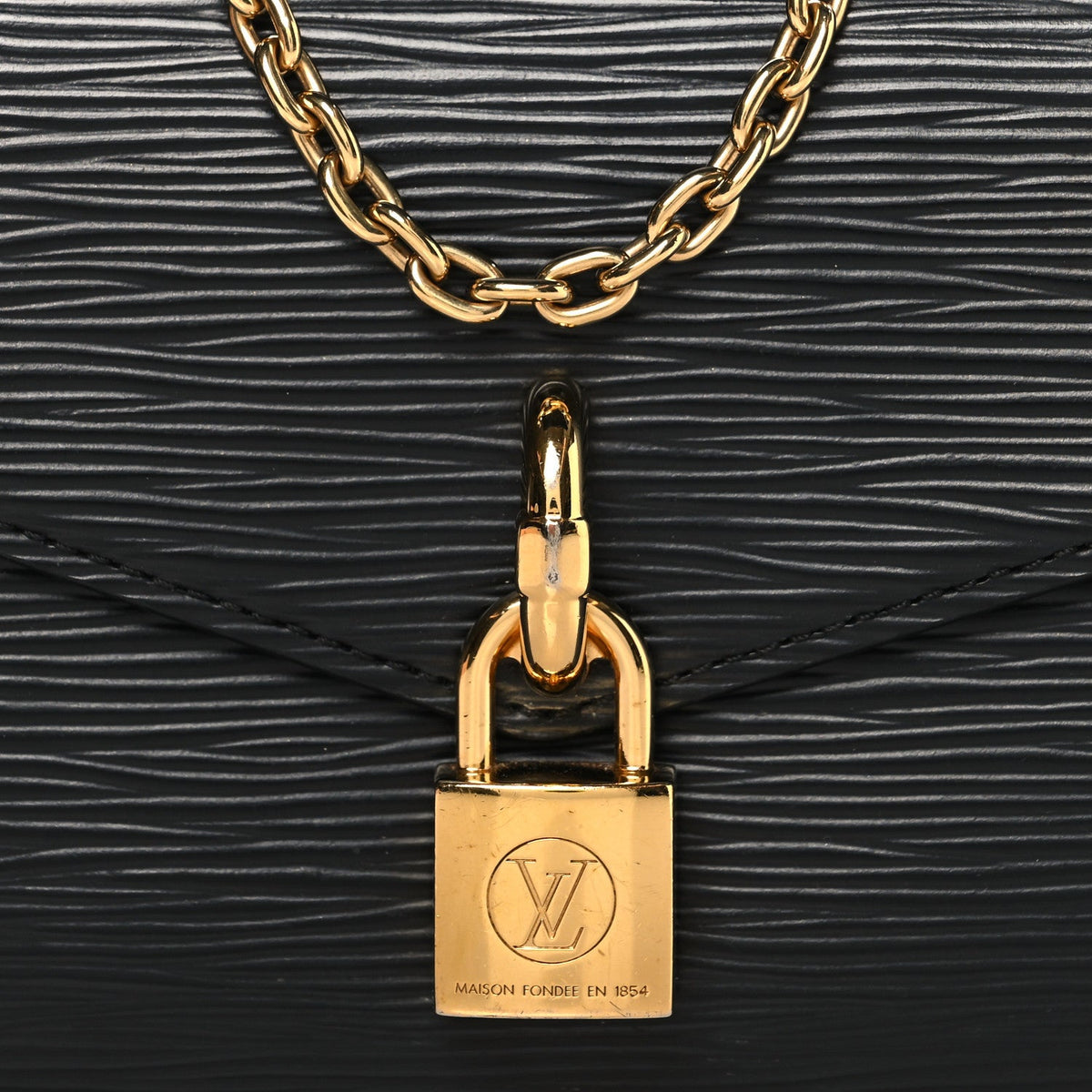 Epi Padlock On Strap Black