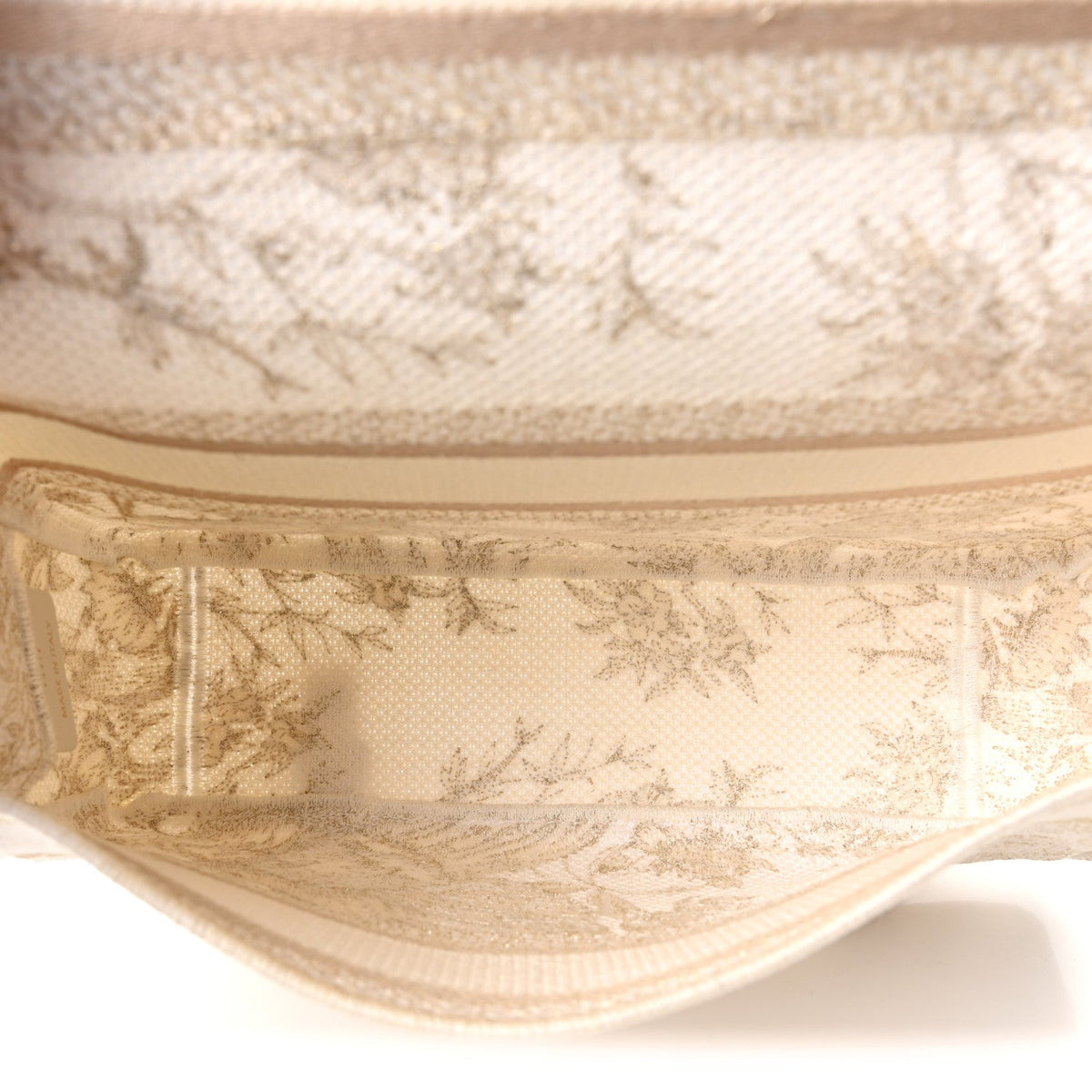 Canvas Embroidered Toile De Jouy Small Diorcamp Messenger White Gold