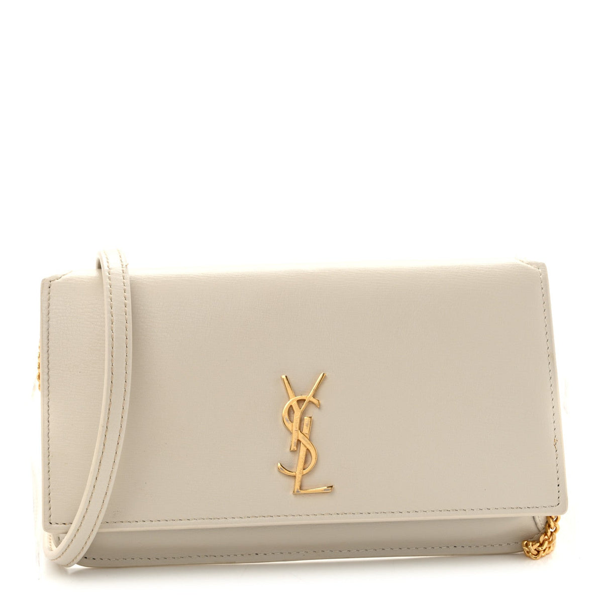 Smooth Calfskin Monogram Phone Holder Crossbody Crema Soft