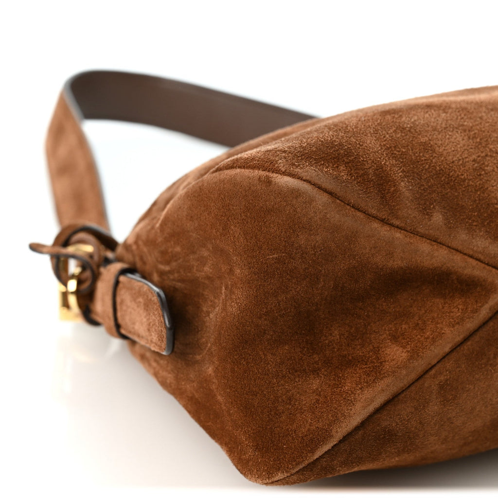 Scamosciato Suede Medium Aimee Shoulder Bag Cacao