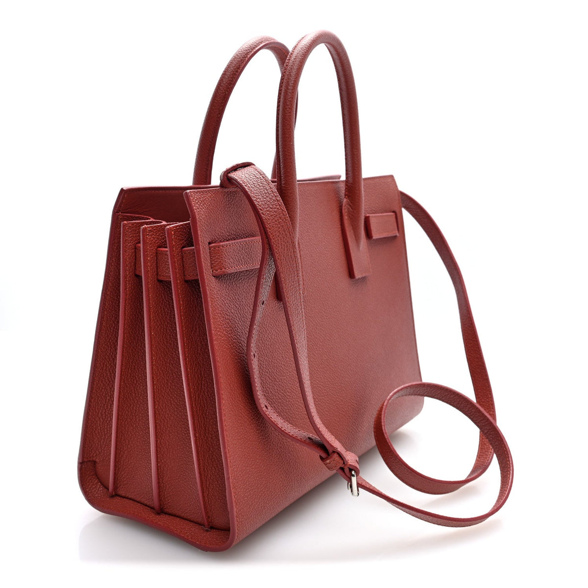 Grained Calfskin Topstich Baby Sac De Jour Mystic Rose