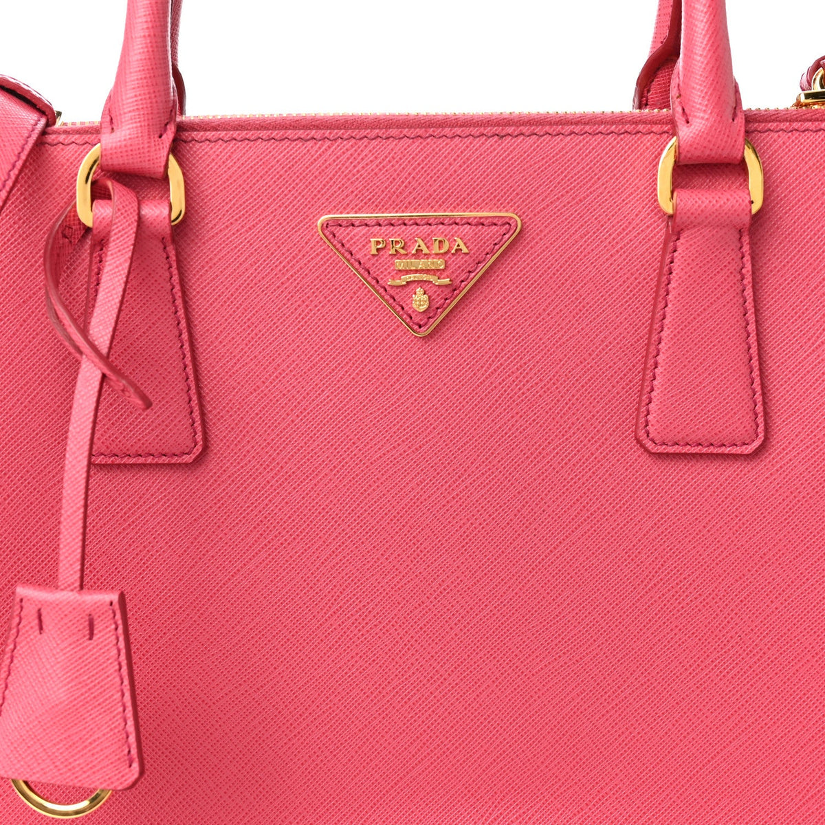 Saffiano Medium Galleria Double Zip Tote Peonia