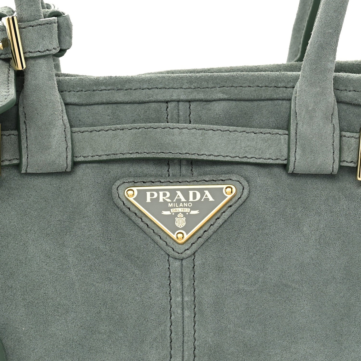 Suede Triangle Mini Bonnie Shoulder Bag Salvia
