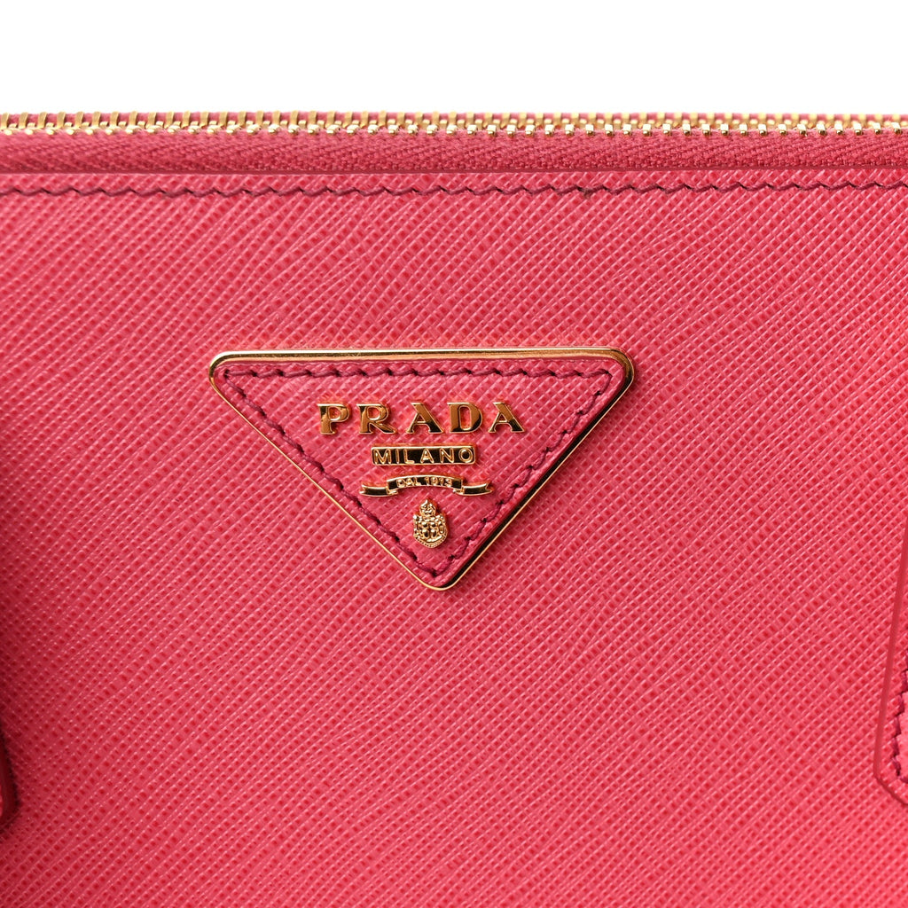 Saffiano Medium Galleria Double Zip Tote Peonia