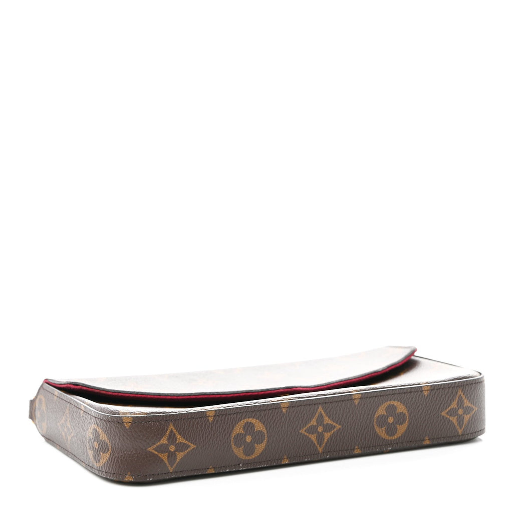 Monogram Pochette Felicie Chain Wallet Fuchsia