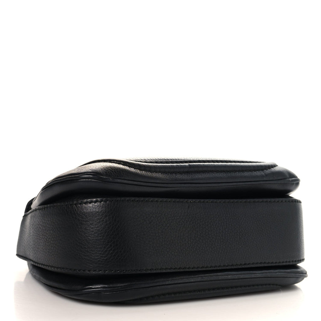 Calfskin Medium New Bamboo Top Handle Bag Black