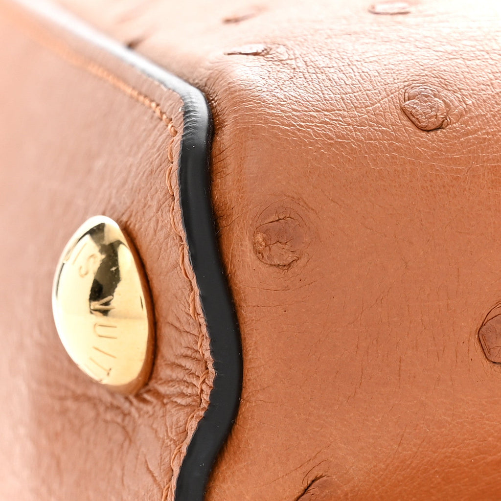 Ostrich Capucines BB Cognac