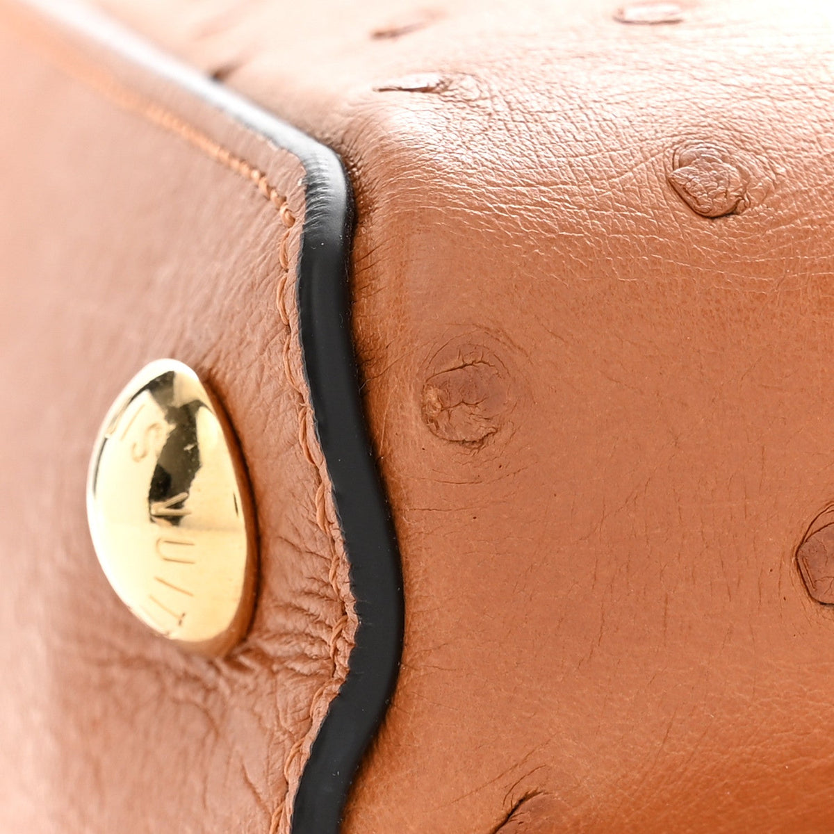 Ostrich Capucines BB Cognac