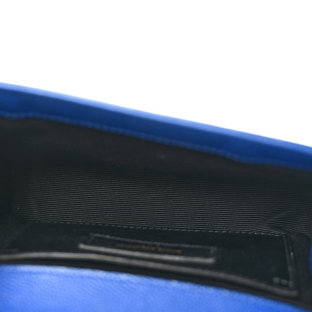 Grain De Poudre Small Classic Monogram Kate Satchel Royal Blue