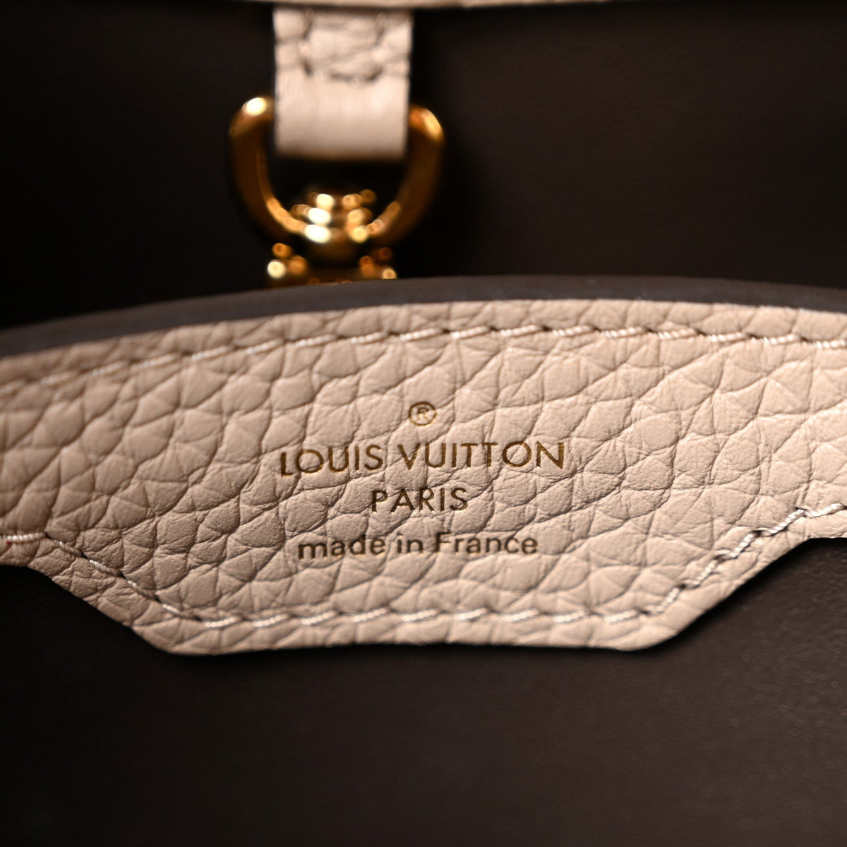 Taurillon Snakeskin Capucines BB Galet