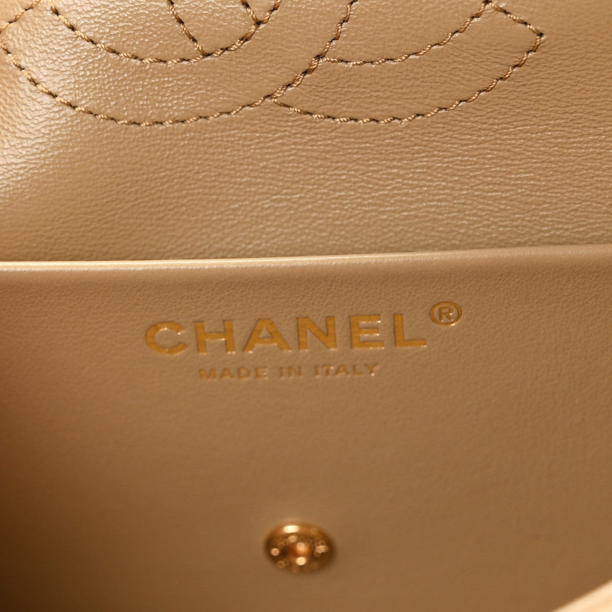 Suede Calfskin Mini Souplissimo Flap Dark Beige