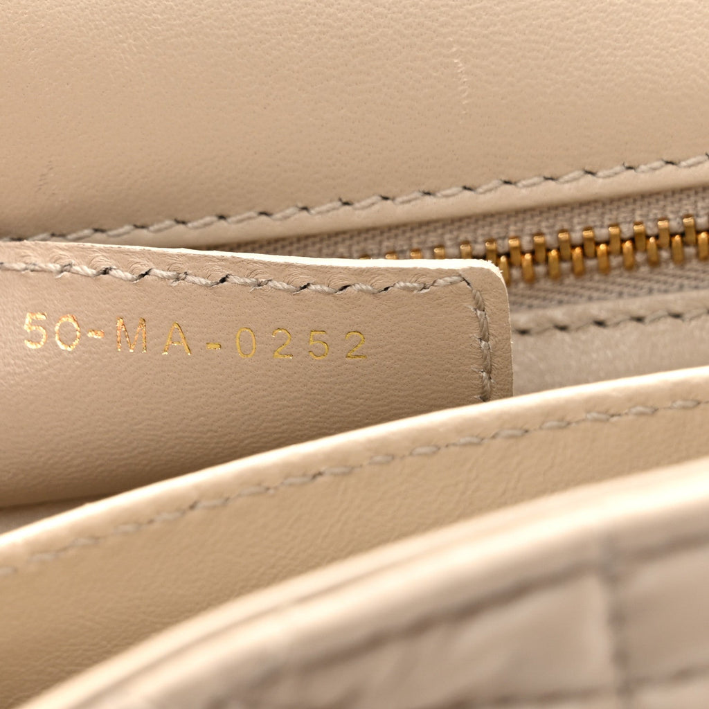 Calfskin Macrocannage Medium Caro Bag Sand