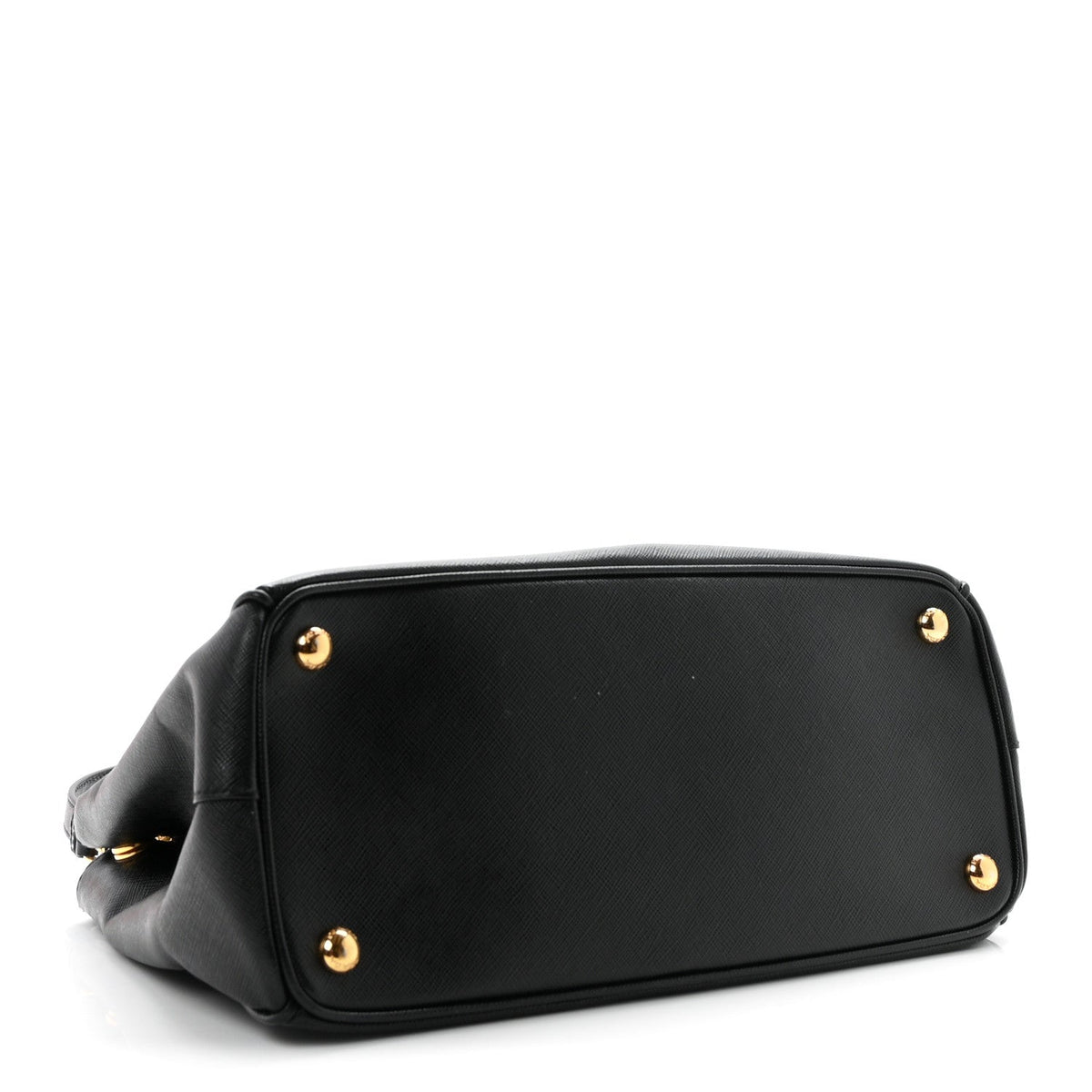 Saffiano Small Galleria Double Zip Tote Black