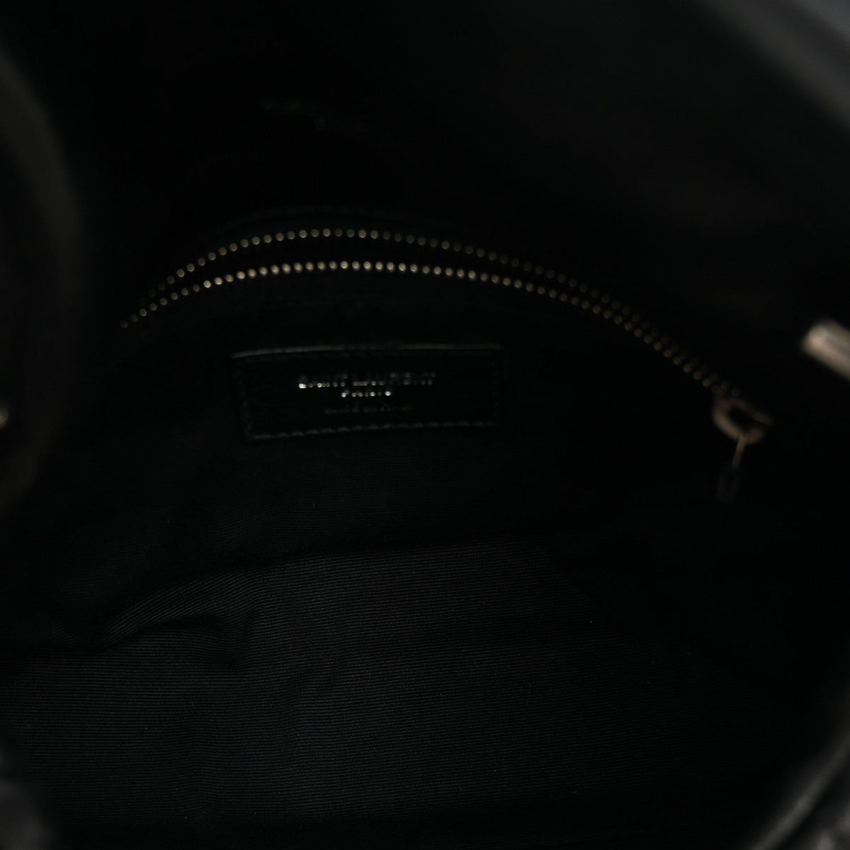 Lambskin Quilted Toy Loulou Puffer Monogram Chain Satchel Black