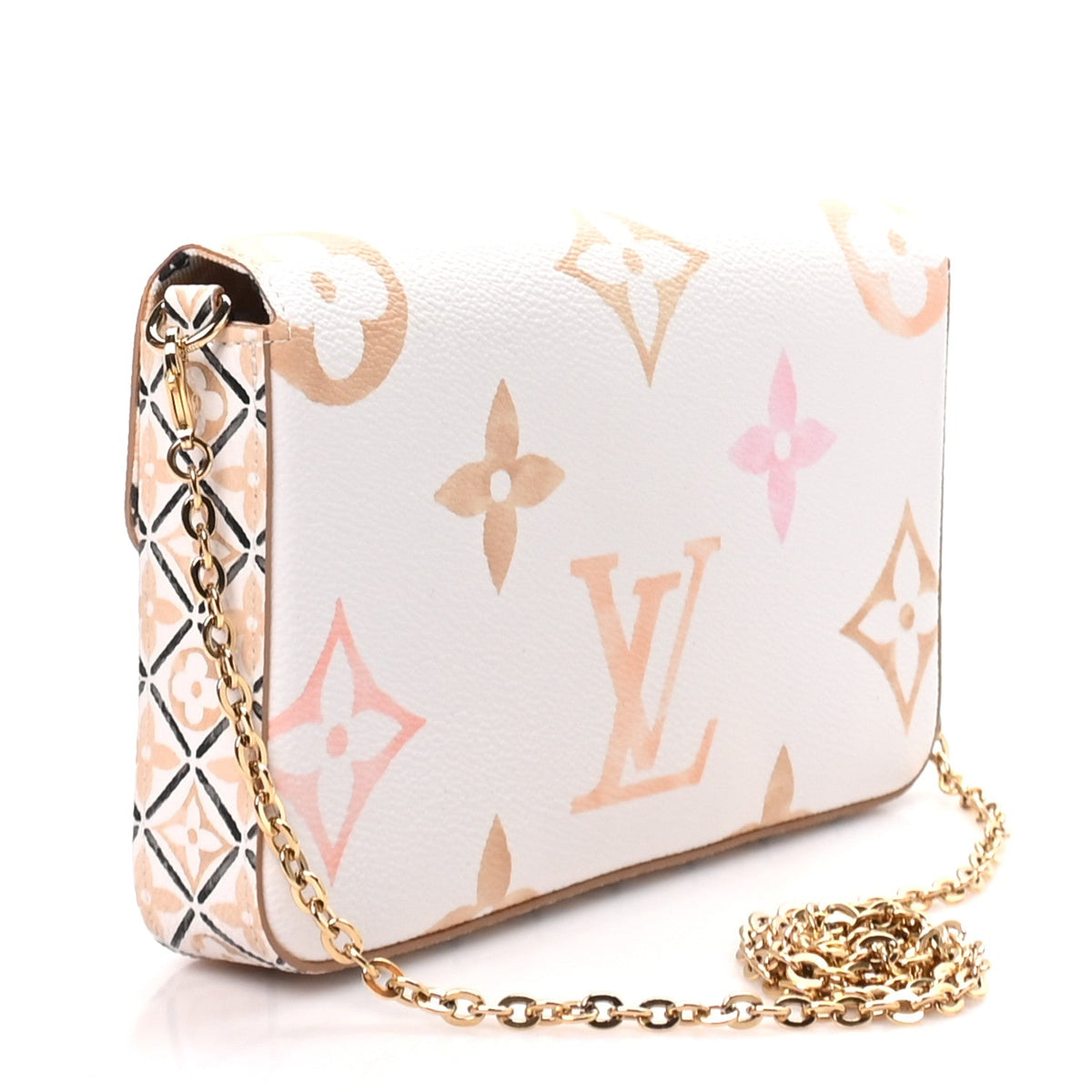 Monogram Giant By The Pool 2.0 Felicie Pochette Chain Wallet Beige