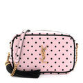 Calfskin Printed Polka Dot Mini Lou Camera Bag Pink Black