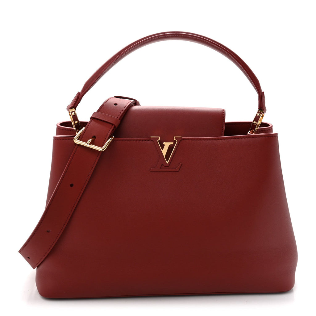 Smooth Calfskin Capucines GM Rust