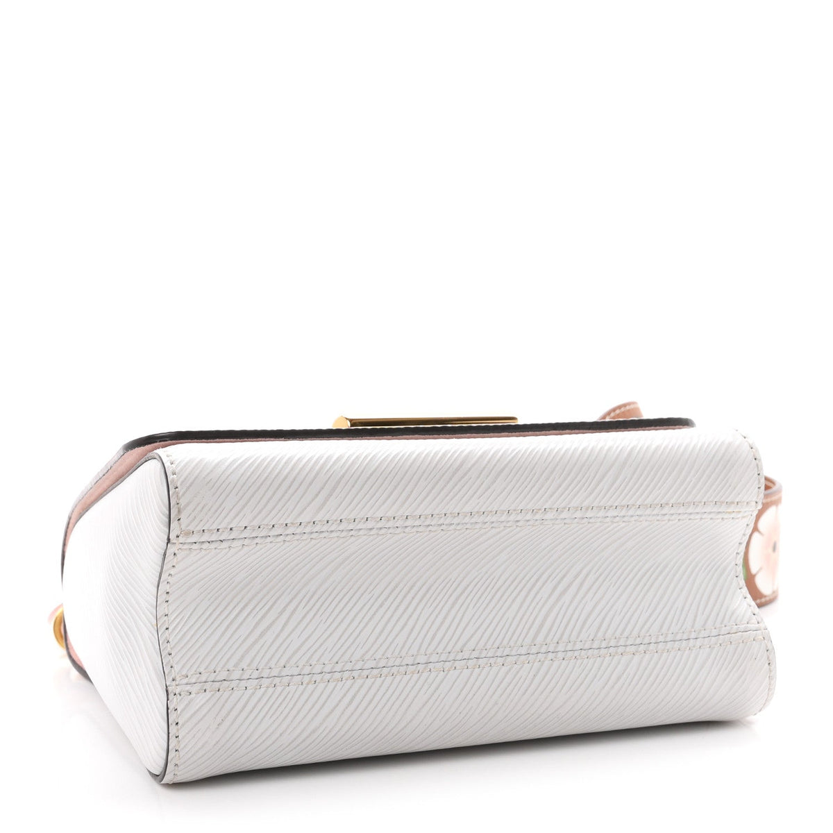 Epi Asnieres Flowers Twist Shoulder Bag PM White