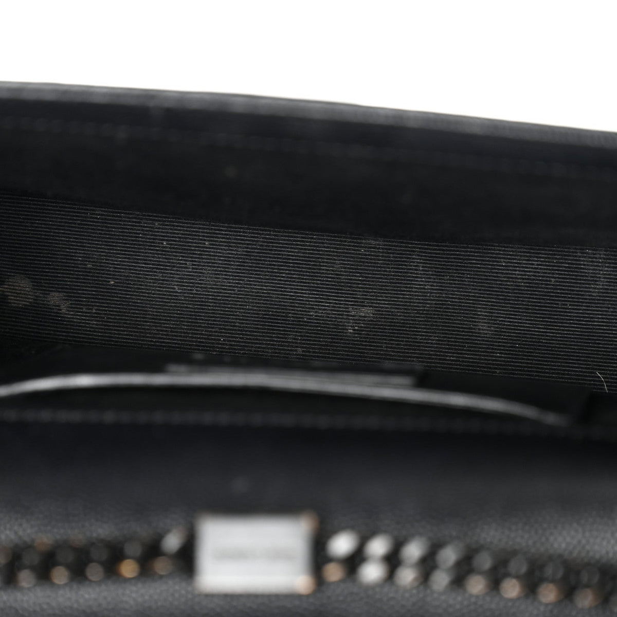 Grain De Poudre Medium Classic Monogram Monochrome Kate Satchel Black