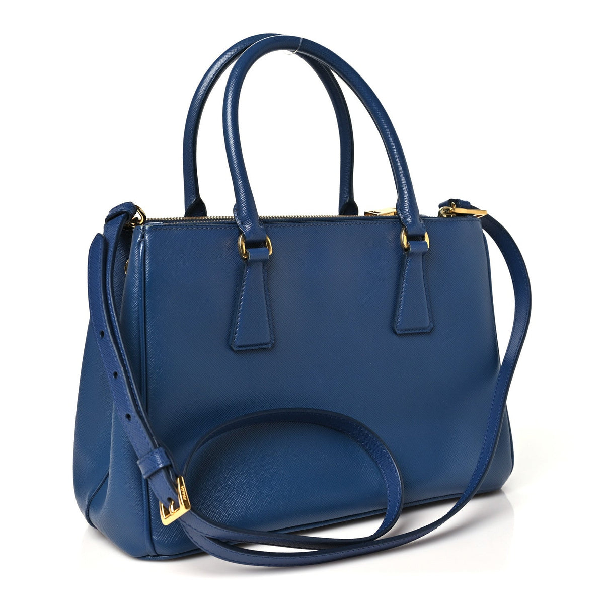 Saffiano Small Galleria Double Zip Tote Bluette