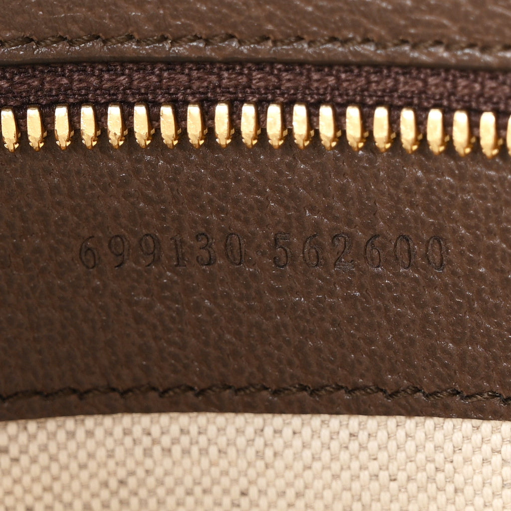 Monogram Jumbo GG Textured Dollar Calfskin Web Wristlet Messenger Bag Camel Ebony New Acero