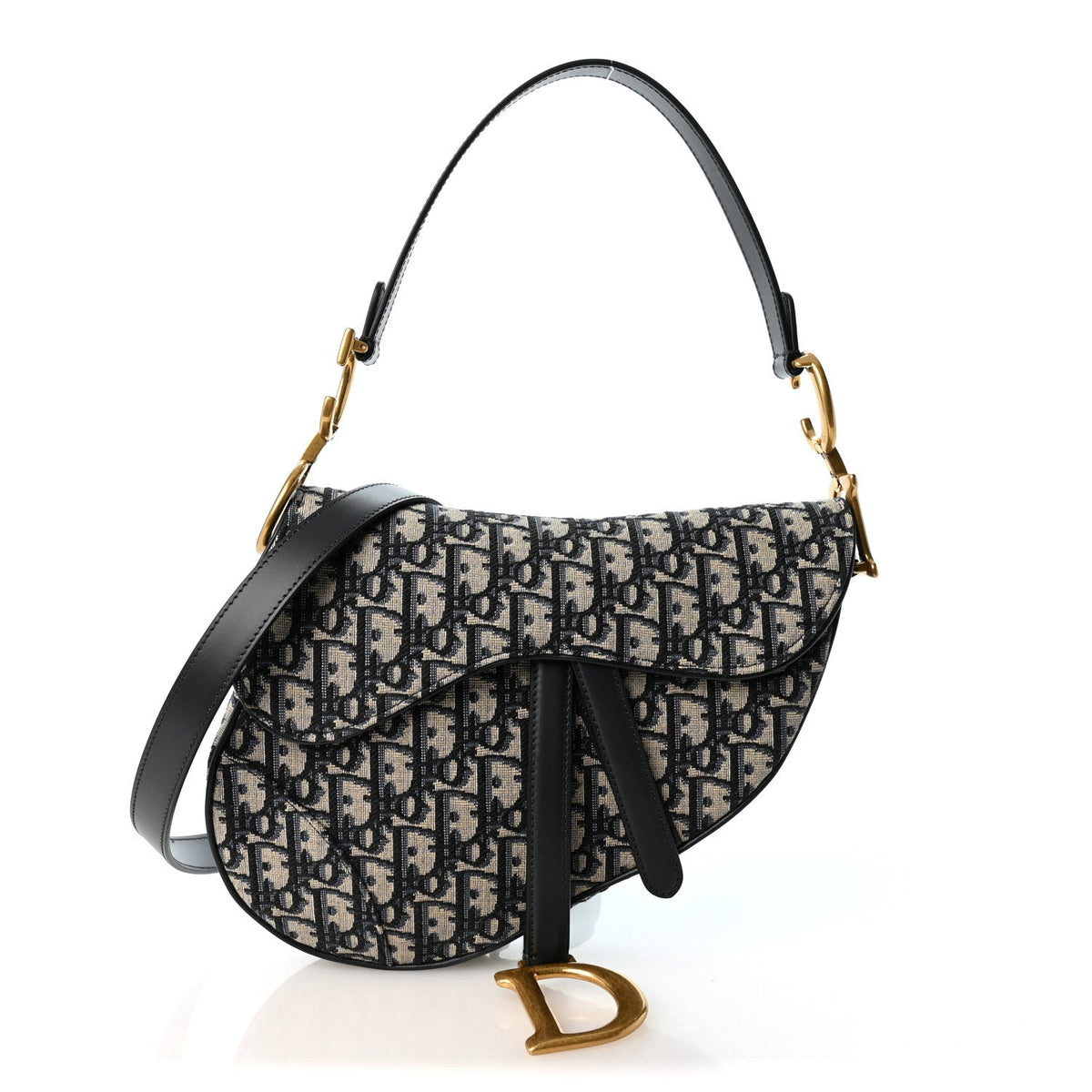 Oblique Saddle Bag With Strap Blue