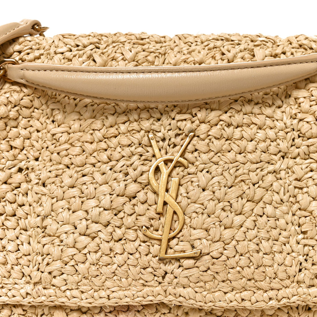 Raffia Monogram Medium Jamie Natural Avorio