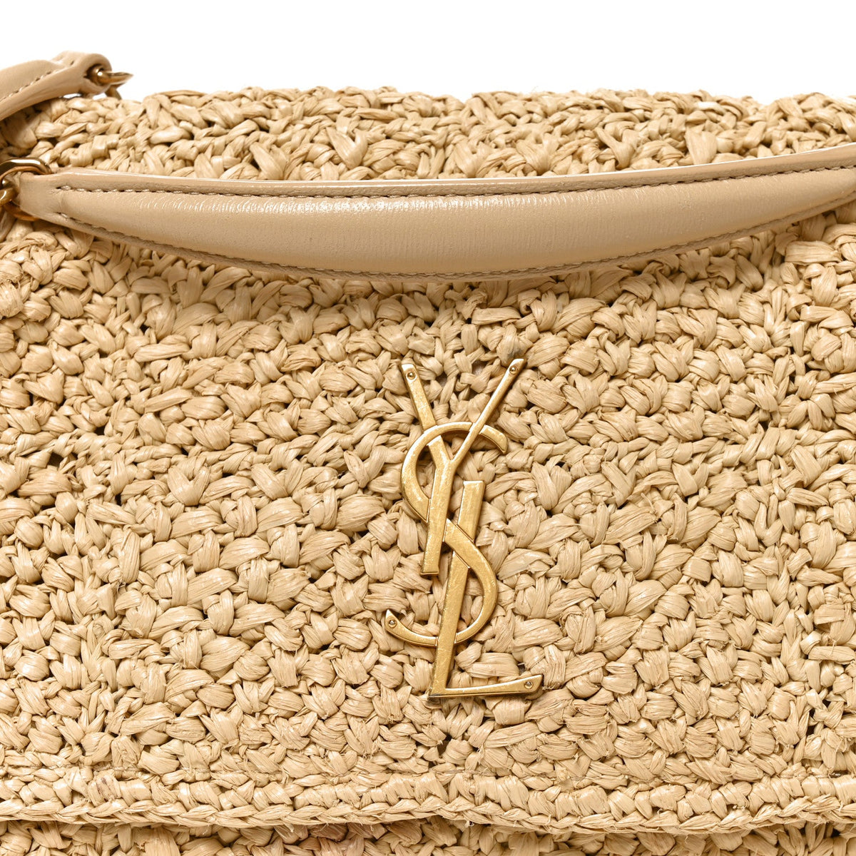Raffia Monogram Medium Jamie Natural Avorio