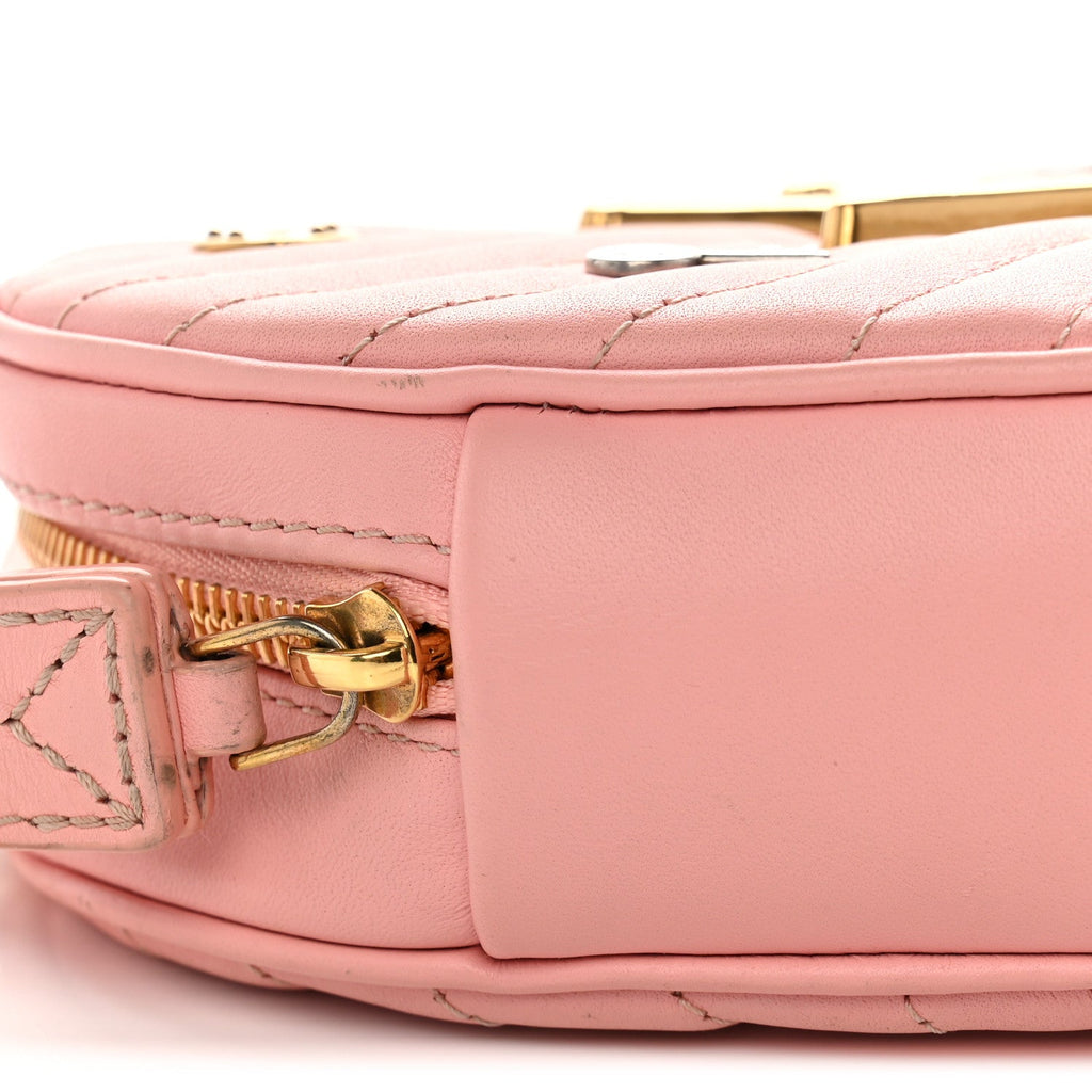 Calfskin Embellished New Wave Love Lock Heart Bag Rose Pomettes