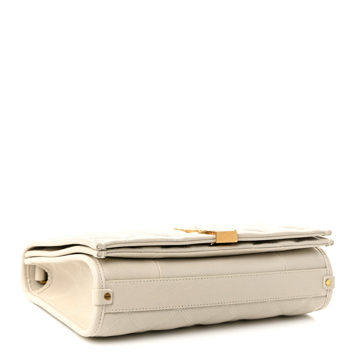 Lambskin Quilted Mini Becky Chain Bag Crema Soft