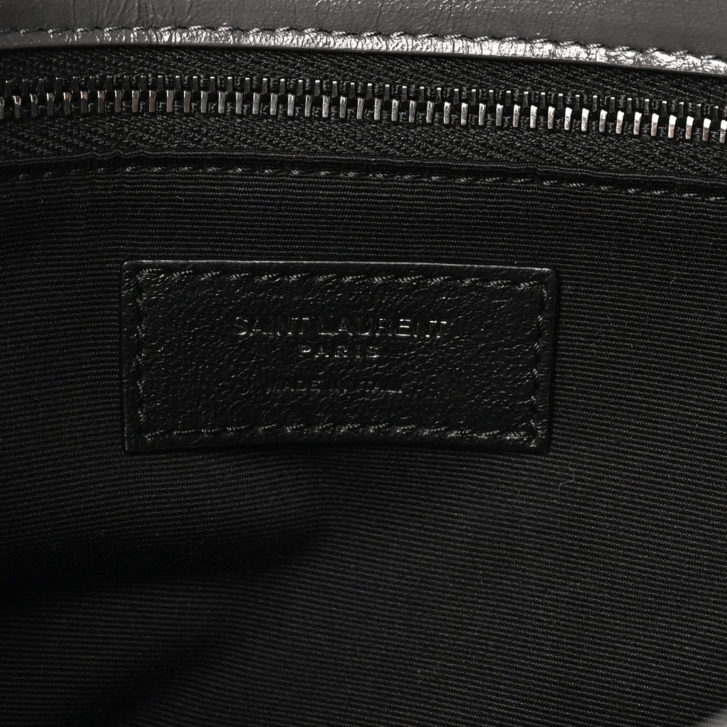 Crinkled Calfskin Matelasse Monogram Medium Niki Chain Satchel Thunder