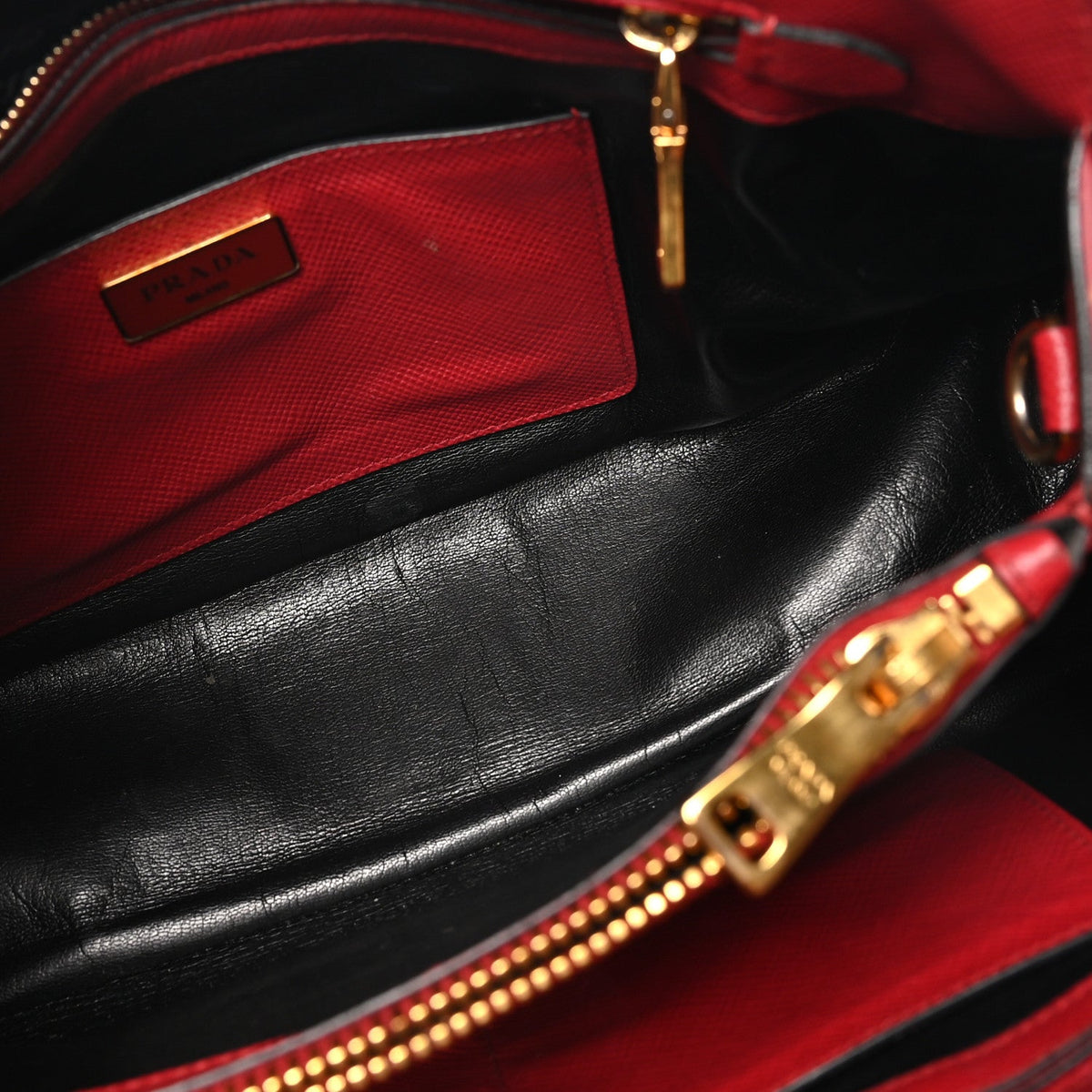 Saffiano Studded Bijou Tote Red